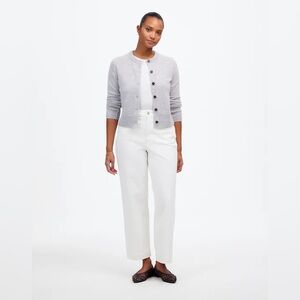 NWT Madewell The Curvy Perfect Vintage Wide-Leg Crop Jean in Tile White 28